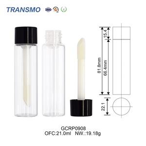 Tubes de gloss transparents en verre avec bouchon à vis pour application de correcteur liquide et de blush - Product Image 2