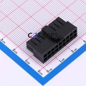 P3025-2*9-BK Housing (Wire-to-Board / Wire-to-Wire) P=3mm Connector ( Jack Structure: 2x9P )( Pitch: 3mm )( Row Spacing: 3mm ) - Product Image 1