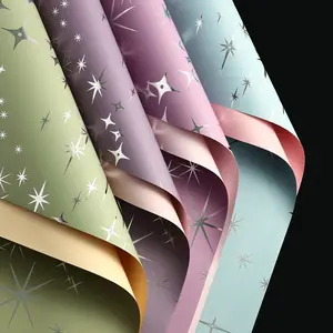 Yohpack Two-color Hot Silver Starry Sky Ouya Paper Korean Bouquet Packaging Waterproof Wrapping Flower Paper