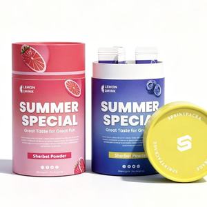 Tube en papier cylindrique de qualité alimentaire, taille personnalisée, avec couvercle scellé, pour boissons solides, poudre de protéines, compléments alimentaires - Product Image 1