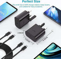 Prise de charge super rapide 25W PD QC3.0 pour ordinateur portable, téléphones mobiles, écouteurs, port Type-C, ABS/PC ignifuge, universel 100-240V