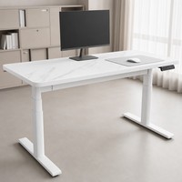 Table de travail électrique silencieuse en bois AOR, réglable en hauteur, pour position assise ou debout, bureau d'ordinateur extensible, couleur personnalisable, facile à assembler
