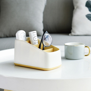 Hiện đại Nhựa Điều khiển từ xa chủ 4 khe cắm phòng khách hộp lưu trữ TV lưu trữ văn phòng phẩm nhà tổ chức cho các công cụ điện - Product Image 4