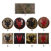 Trident-brazalete de cabeza de gato personalizado, insignias tácticas de moral CP, parches de señal de acción de camuflaje
