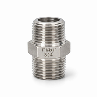 Raccord hexagonal réducteur en acier inoxydable 304 BSPP BSPT, lisse, 1/2-3/8 1-1/4-1 pouce, barre pleine haute pression classe 3000 pour tuyauterie