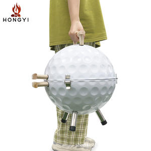 เตาถ่านทรงกลม Hongyi สำหรับ 3-5 คน พกพาสะดวก พับเก็บได้ พร้อมฝาปิดและขาตั้ง - Product Image 2