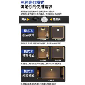 Solar Wall Lamp <b>Led</b> Outdoor Garden <b>Lighting</b> With <b>Motion</b> <b>Sensor</b> Tempered Glass Diffuser 20 Degree Beam Angle - Product Image 4