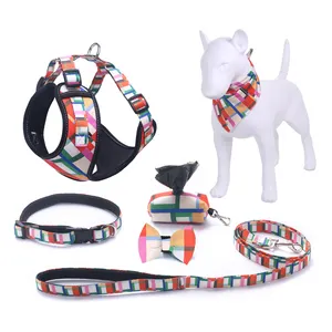 Promotional Durable No pull Dog Harness Fashion Pet Vest Printed Soft high-end Dog Harnesses For Walking Dogs