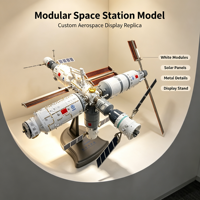 Modèle d'affichage de station spatiale aérospatiale modulaire