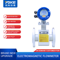 Débitmètre électromagnétique à impulsions liquides 4-20 mA 50 Hz 1 pouce LCD DN25 Débitmètre d'eau Débitmètre magnétique en acier inoxydable