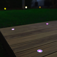 Kit de 10 lampes LED encastrables pour terrasse, 45 mm, IP67, contrôle intelligent WiFi, basse tension, RGBW, pour jardin, allée, escalier, décoration extérieure