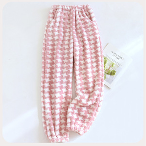 Pantaloni <span class=keywords><strong>Pigiama</strong></span> da Ragazza <span class=keywords><strong>in</strong></span> Velluto di Poliestere con Vita Elastica, Termici e Felpati, Spessi e Caldi, Morbidi e Casual per Casa, Autunno Inverno - Product Image 6