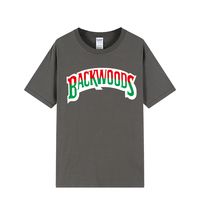 T-shirt pour homme en coton 100% de haute qualité 180GSM, streetwear d'été, Cookie Backwoods RAW, dessin animé Bart Simpson, logo personnalisé