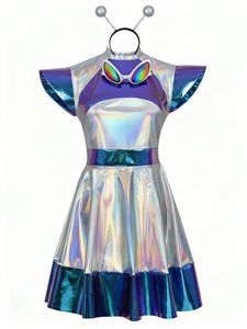 Disfraz de Inteligencia <span class=keywords><strong>Artificial</strong></span> Alienígena para Cosplay, Halloween, Juego de Roles de Robot, Actuaciones y Fiestas - Product Image 2