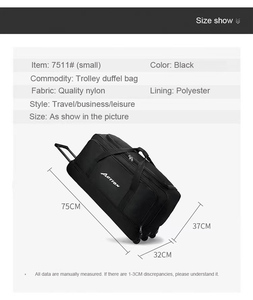 Unisex New Multifunctional 2-<b>Wheel</b> Durable Travel Trolley Luggage Bag <b>Backpack</b> Rucksack Compressible Shoulder Straps - Product Image 6