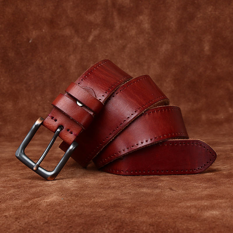 รุ่น 830 สีแดงน้ำตาล กว้าง 3.8CM หนา 4MM