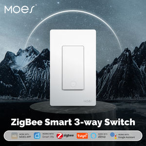Interrupteur intelligent 3 voies MOES Tuya Star Ring ZigBee, version américaine, fil neutre requis, commande à distance par application, compatible avec Alexa et <span class=keywords><strong>Google</strong></span> <span class=keywords><strong>Home</strong></span> - Product Image 5
