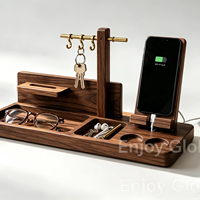 Support de téléphone portable en bois massif naturel, ornement pour la décoration du bureau, de la chambre à coucher et du bureau
