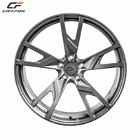 Jantes forgées CF 21 22 pouces 5x108 PCD 63.4 CB pour voitures particulières, compatibles avec Zeekr 001, jantes concaves brossées