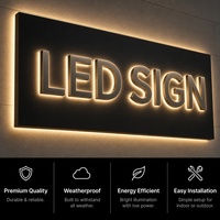 Enseignes LED 3D, lettres lumineuses, enseignes extérieures personnalisées pour entreprises, enseignes de bâtiment en métal inoxydable, lettres en relief LED, enseignes LED intérieures pour bureaux
