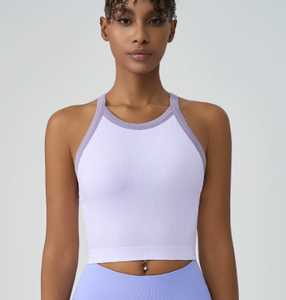 Chaleco sin mangas para gimnasio <span class=keywords><strong>de</strong></span> chica personalizado, sujetador superior <span class=keywords><strong>de</strong></span> Yoga para mujer, <span class=keywords><strong>camisa</strong></span> con relleno extraíble para deporte activo para mujer, traje <span class=keywords><strong>de</strong></span> entrenamiento <span class=keywords><strong>de</strong></span> talla grande OEM - Product Image 3