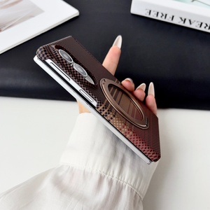 Luxury Carbon Fiber Texture Magnetic Phone Case for Samsung Z Fold 8 Ultra 7 With 360° Metal Ring Stand Slim <b>PC</b> Shockproof Cover - Product Image 5