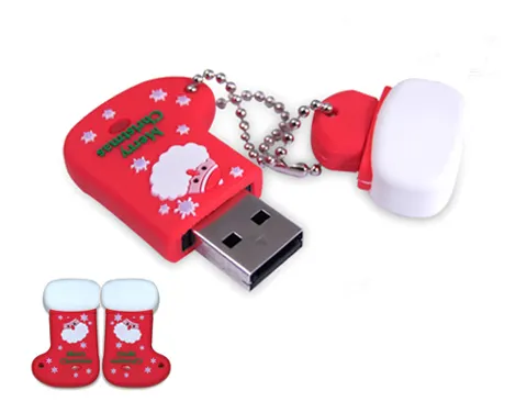 Cheap Price Promotional 2.0 OEM Pvc Christmas gifts Usb Flash Drive with Cartoon shaped Christmas Gadgets