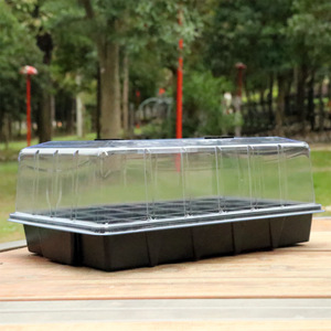 Bac à semis <span class=keywords><strong>rectangulaire</strong></span> pour la maison, 24 trous, surélevé, avec couvercle, en <span class=keywords><strong>plastique</strong></span>, serre de jardin, <span class=keywords><strong>pot</strong></span> spécial, gobelet nutritif - Product Image 2