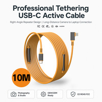 10 Metre USB C - USB C 3.2 Gen 1 Uzatma Kablosu 5Gbps Dik Açılı Düşük Gecikmeli Esnek TPE Kamera Fotoğraf Ekipmanları Toptan Satış