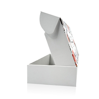 Fabrication de boîte de papier avec logo personnalisé emballage de vêtements cosmétiques carton ondulé boîte d'expédition en papier pliante pour cadeau