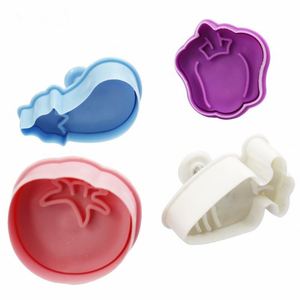 4 pièces en Plastique de Biscuit de type Poussoir <span class=keywords><strong>Emporte</strong></span>-pièce Fruits De Noël DIY Fondant <span class=keywords><strong>Poterie</strong></span> Moule Gâteau Décoration Outils - Product Image 4
