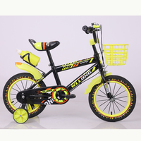Vélo pour enfants unisexe avec cadre en acier, vélo à pédales pour tout-petits, vélo sûr pour enfants avec roues d'apprentissage amovibles pour les enfants débutants
