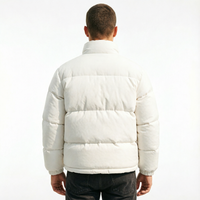 Veste matelassée d'hiver homme à col montant, coupe‑vent, logo OEM personnalisé, couleur et taille personnalisables pour travail