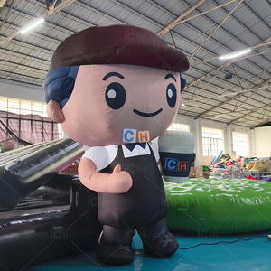 Gonfiabile Gigante a Forma di Uomo da 2,1 m di Altezza, Decorazione Soffiata ad Aria, Modello Mascotte Gonfiabile a Cartone Animato da 6,8 piedi per Negozi di Caffè - Product Image 3