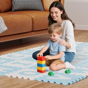 Facile à nettoyer, sans BPA, <span class=keywords><strong>tapis</strong></span> de jeu en <span class=keywords><strong>puzzle</strong></span> alphabet en EVA de 26 pièces, antidérapant, grand <span class=keywords><strong>tapis</strong></span> moelleux - Product Image 2