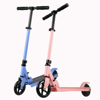 Patinete Eléctrico Seguro para Niños, Patinete Eléctrico Plegable con Altura Ajustable y Plataforma Antideslizante