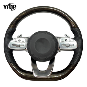 Volante de Fibra de Carbono Personalizado de la Marca YFQP para Mercedes Benz W205AMG C63AMG <span class=keywords><strong>A45AMG</strong></span>, Forjado en Negro con LED - Product Image 4
