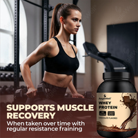 Poudre de protéines de lactosérum Aegelwell saveur chocolat, complément de récupération post-entraînement et de développement musculaire à absorption rapide