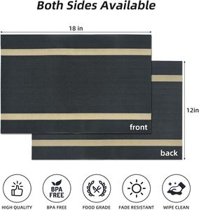 Vente en gros directe d'usine, dessous-de-plat en PVC pas cher, impression de logo personnalisée, dessous-de-plat en vinyle antidérapant pour table à café, pour table à manger - Product Image 3