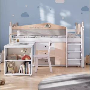 <span class=keywords><strong>Lit</strong></span> <span class=keywords><strong>mezzanine</strong></span> de luxe JINS pour enfants <span class=keywords><strong>avec</strong></span> <span class=keywords><strong>bureau</strong></span> intégré pour garçons <span class=keywords><strong>et</strong></span> filles, mobilier de chambre à coucher - Product Image 2