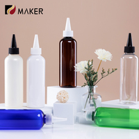 Bouteille d'embout d'emballage d'applicateur de distributeur d'huile de croissance de cheveux en plastique PET transparent vide d'étiquette de logo personnalisé avec capuchon supérieur torsadé