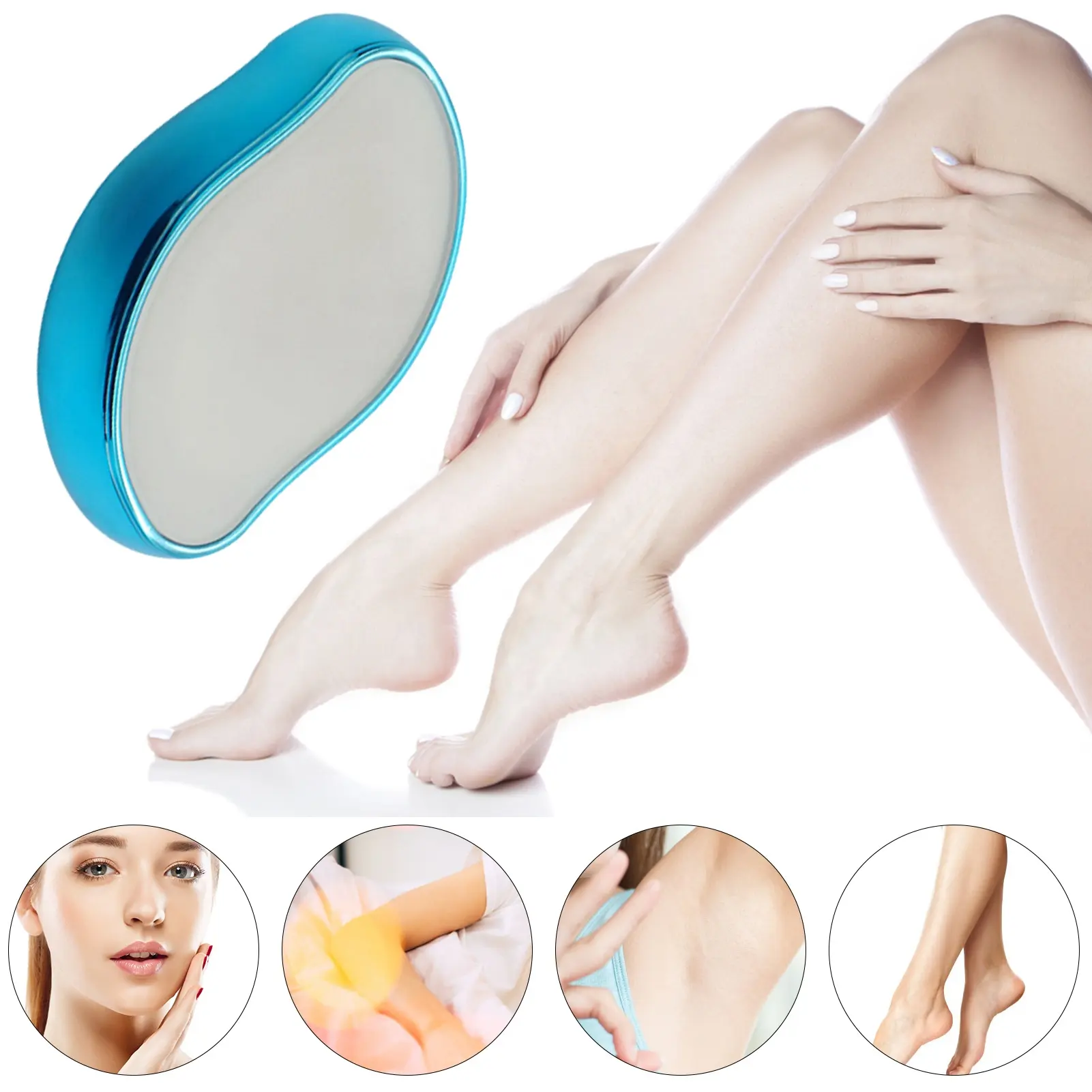 portable wireless Painless Safe Reusable Epilator Easy Cleaning whole body hair removal Nano crystal Physical hair remover