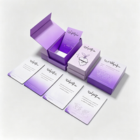Jeu de cartes d'affirmations motivantes personnalisées, boîte rigide magnétique, vernissage brillant, 6,5x9 cm, 54 pages, cadeau d'entreprise de luxe pour les employés