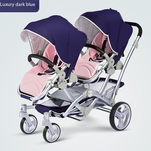 Chất lượng cao có thể gập lại <span class=keywords><strong>Twin</strong></span> bé pram du lịch thông minh hệ thống cho phép ngồi hoặc nằm xuống - Product Image 3