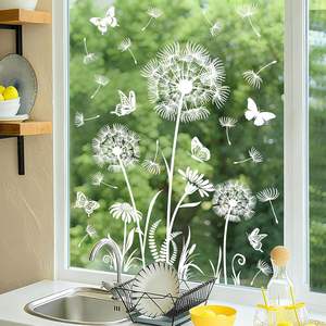 Pegatinas de Papel Reutilizables, Impermeables, con Diseño de Diente de León, Impresas con UV, Ecológicas y de Alta Calidad, para Ventanas, Puertas y Decoración del Hogar - Product Image 3