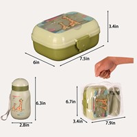 Boîte à lunch portable pour enfants en plastique sans BPA écologique, récipient alimentaire pour micro-ondes, dessin animé, chauffable pour les nouveau-nés