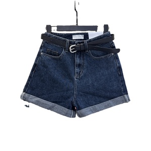 <span class=keywords><strong>Shorts</strong></span> in denim da donna estivi a vita alta, stile semplice e dritto, casual, per taglie forti e sottili - Product Image 2