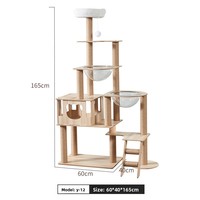 Tour d'escalade pour chat, Nid pour chat, Arbre à chat, Capsule spatiale intégrée, Pilier haut, Plateforme de saut pour chat, Griffoir pour chat