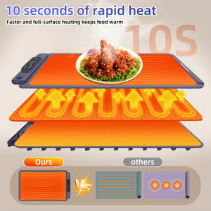 Draagbare Voedselverwarmende Mat Opvouwbare Isolatieplaat Siliconen Voedselbak Met 7 Temperatuurinstellingen - Product Image 2
