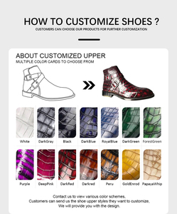 Stivaletti da Uomo Goodyear in Vera Pelle di <span class=keywords><strong>Coccodrillo</strong></span>, <span class=keywords><strong>Stivali</strong></span> alla Moda di Alta Qualità in Pelle di Alligatore per Uomo - Product Image 5